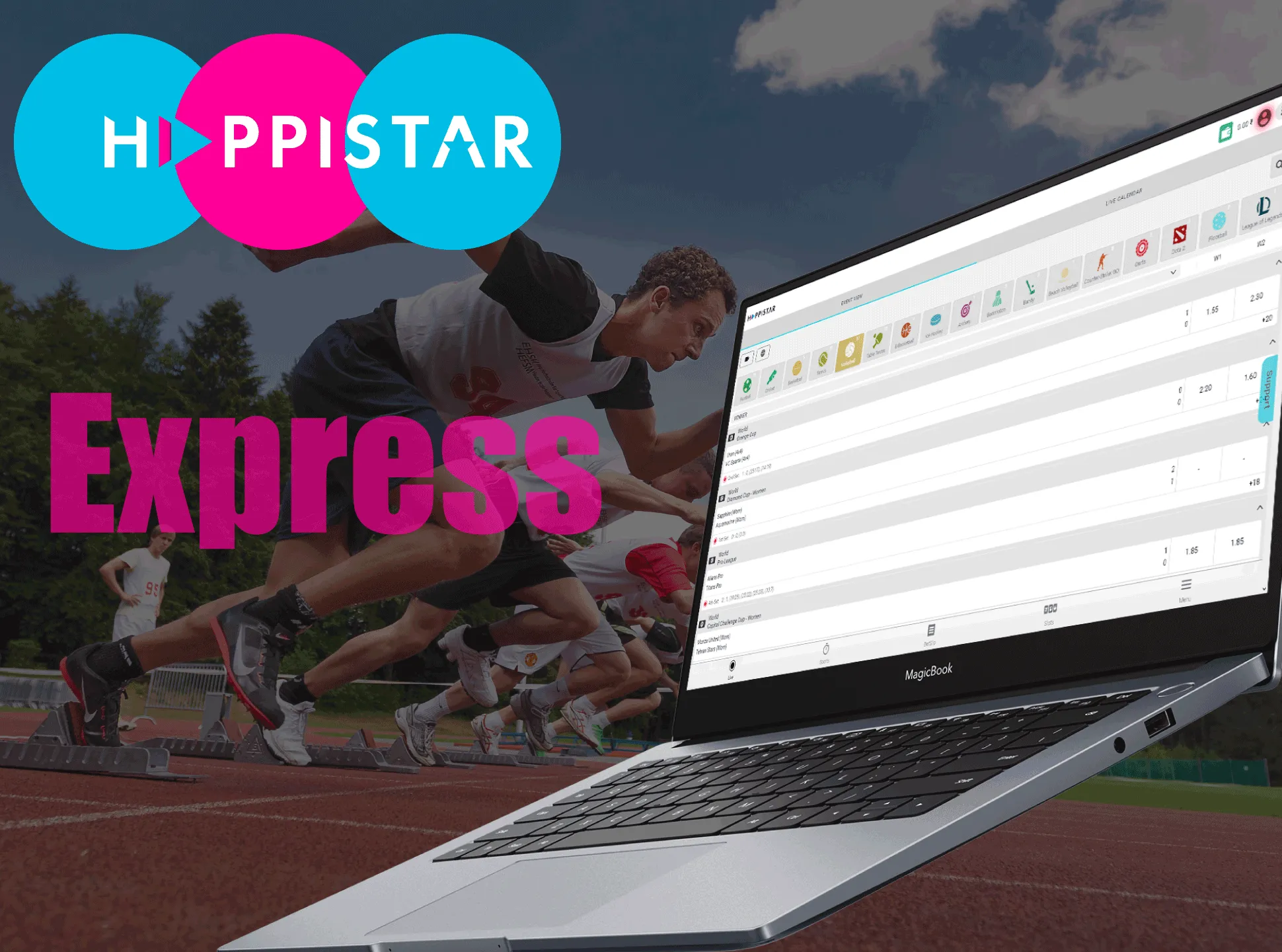 Place express bets and win money on Happistar.