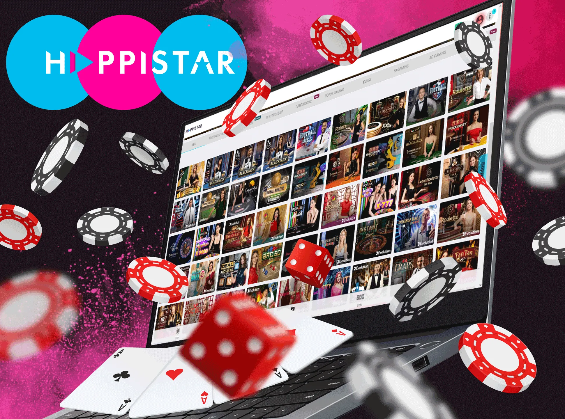 Happistar also has an online casino.