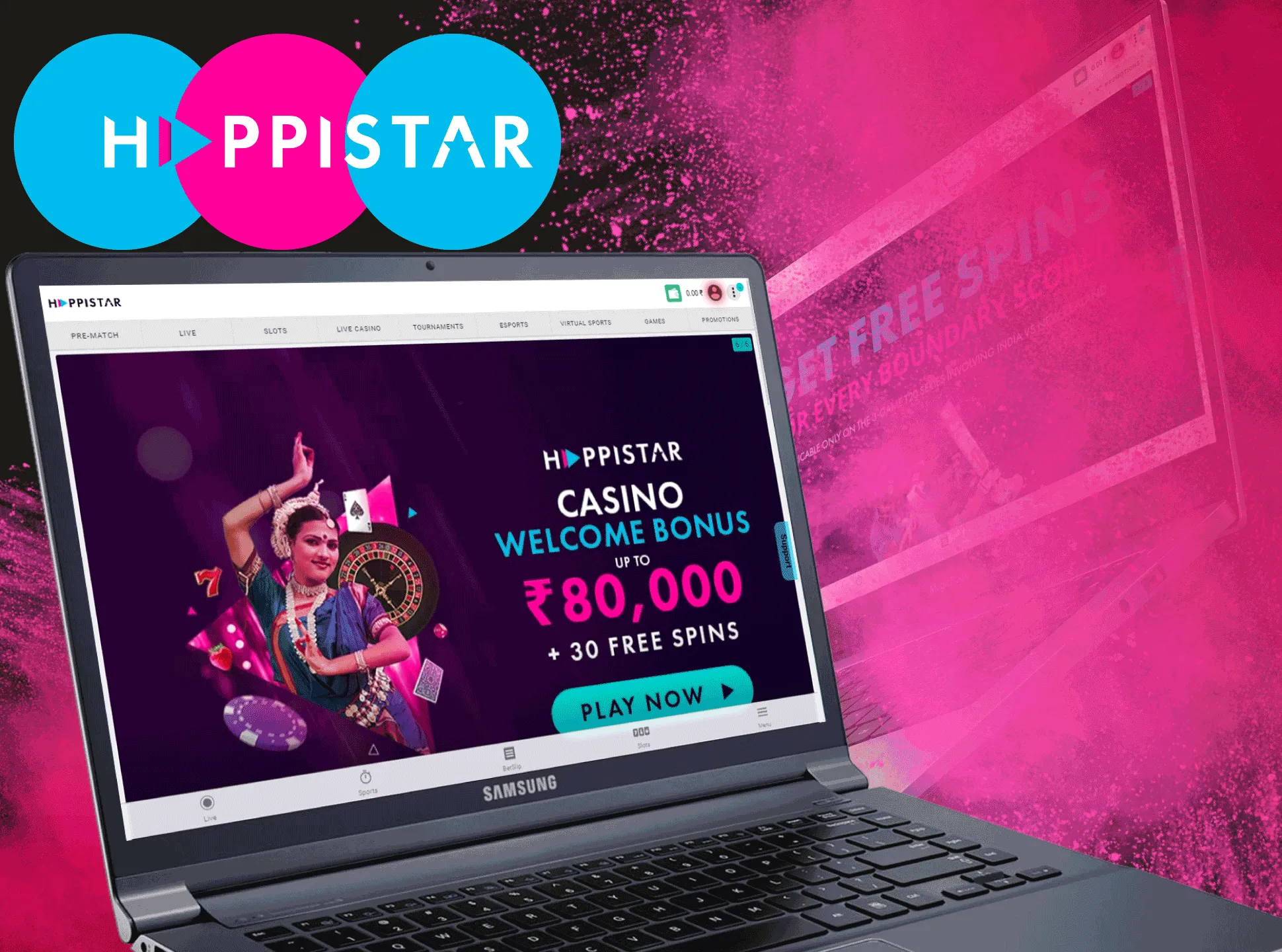 Install the Happistar desktop app on your laptop.