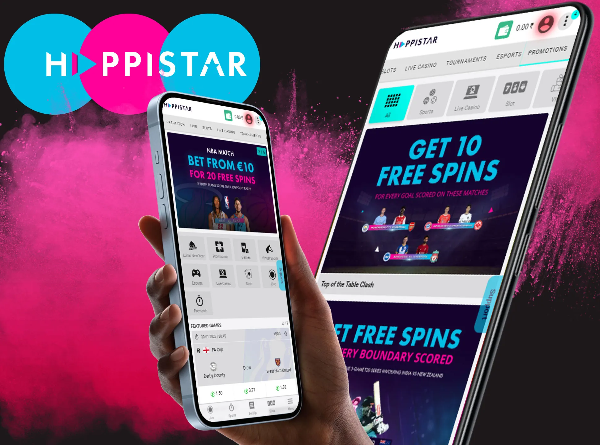 Download the Happistar mobile app and place bet whenever you want.